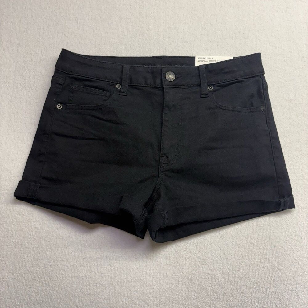 American Eagle Womens 12 Black Hi-Rise Shortie NWT